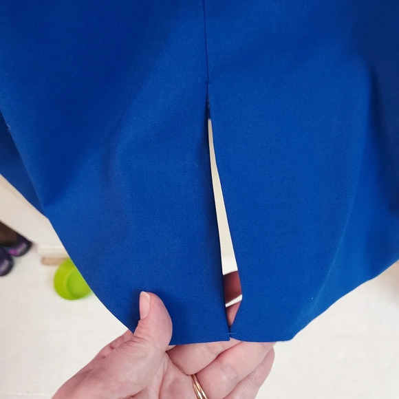 Calvin Klein Royal Blue Sleeveless Square Neck Shealth Dress in Size 12 - Picture 6 of 12